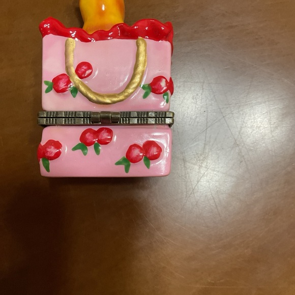 Porcelain Cat Trinket, Pill, Jewelry Box. Still Has Original Tag. - Picture 9 of 10